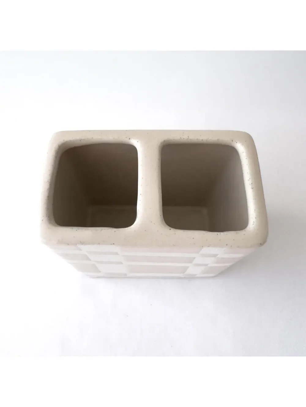 New Koolaburra by UGG‎ Modern Ceramic Plaid Toothbrush Holder